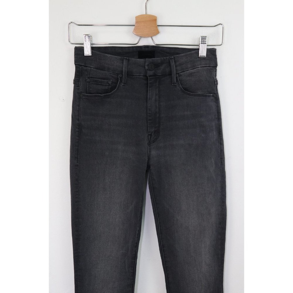 Mother High Waisted Looker Ankle Fray Skinny Jeans Lighting Up Lanterns Grey 24 - Picture 7 of 11